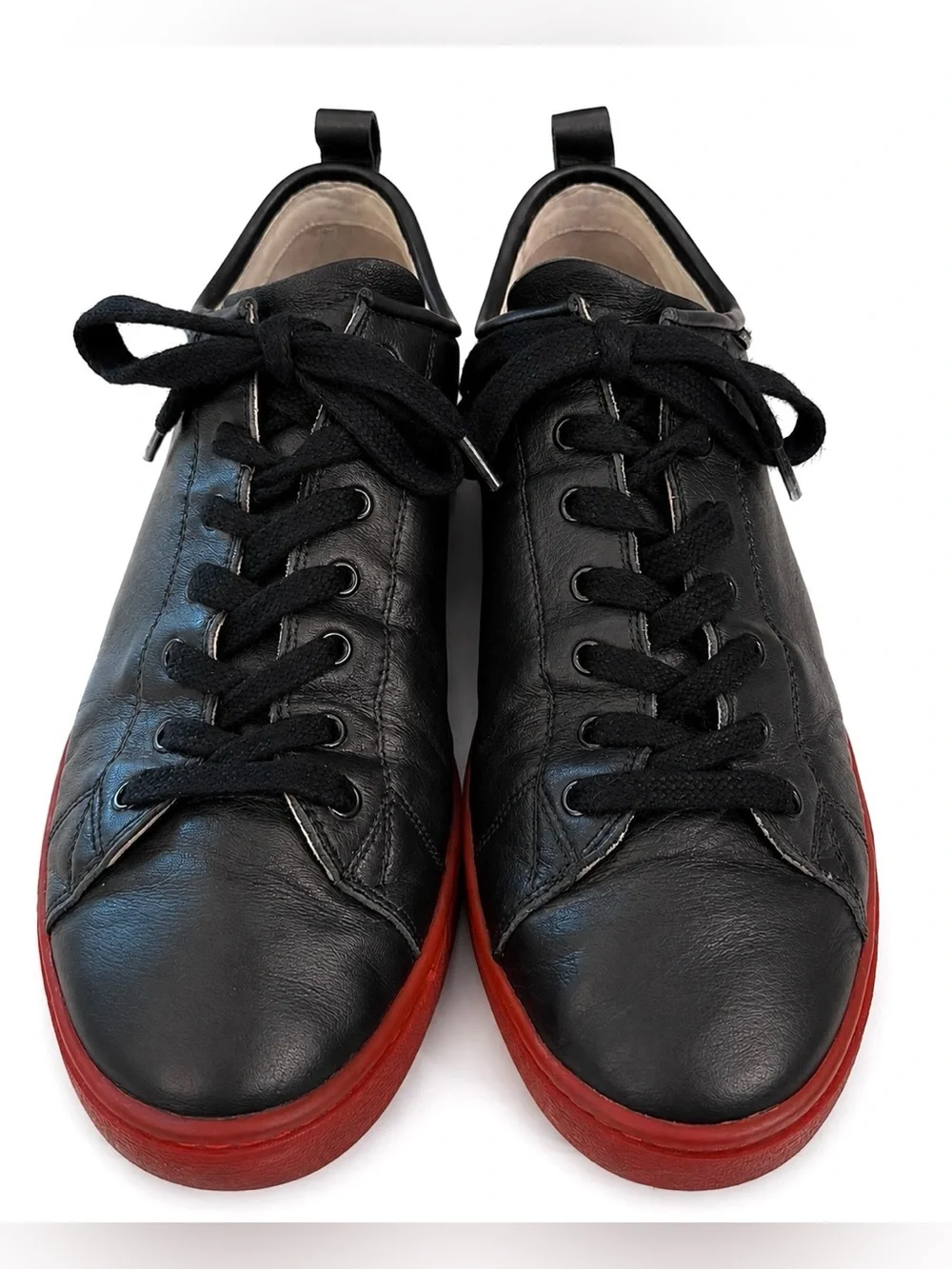 Paul Smith leather navy sneakers- red sole. US 11, EU 44